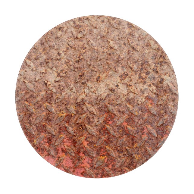 Stahlplatte aus rostfreiem Edelstahl, grungy Metal Schneidebrett (Vorderseite)