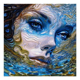 "Stahlschaum" - Frauen im Wasser Poster