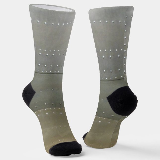 Stahlsilber mit Rivets Socken (Gewinkelt)