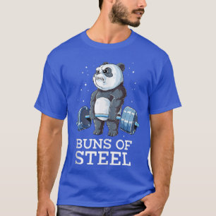 Stahlstangen Panda Weightlift-Tragbänder T-Shirt