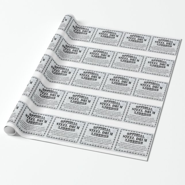 Stahltrommel-Lizenz Geschenkpapier (Ungerollt)