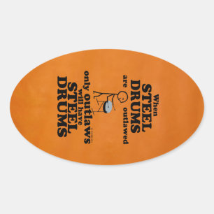 Stahltrommeln Oval Sticker