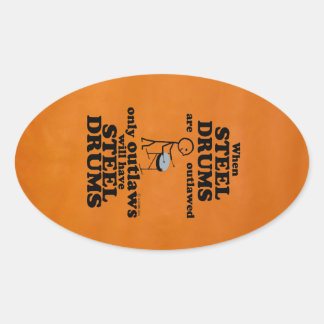 Stahltrommeln Oval Sticker