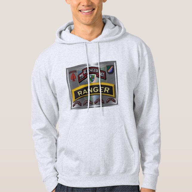 Stahltyp Gerahmt 75. Ranger Regiment Hoodie (Vorderseite)