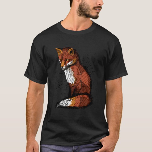 Stain Fox Animal Beautiful T-Shirt (Vorderseite)