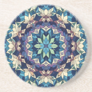 Stain Glass Bloom #2 Getränkeuntersetzer