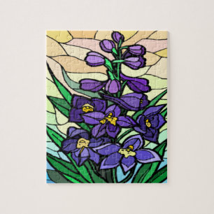 Stain Glass Dendrobium Lila Blume Puzzle