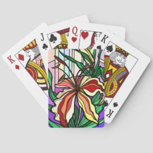 Stain Glass Lily Playing Cards Spielkarten