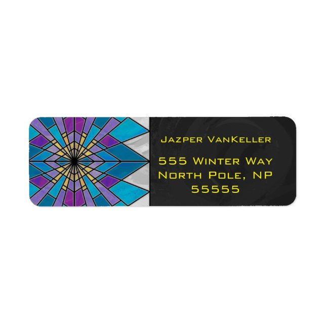 Stain Glass Ray Blau und Lila (Vorne)