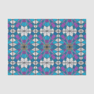 Stain Glass Ray Blau und Lila Seidenpapier