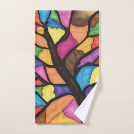 Stain glass tree art  handtuch