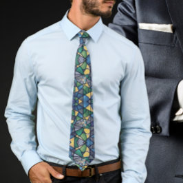 Stained glass and dove classic neck tie krawatte