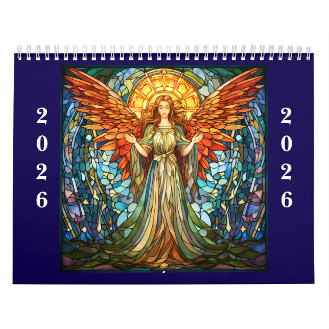 stained glass angels 2026 kalender (Titelbild)