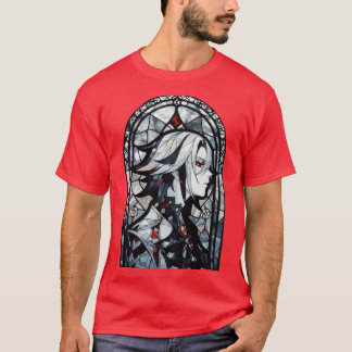 Stained Glass Arlecchino funny T-Shirt