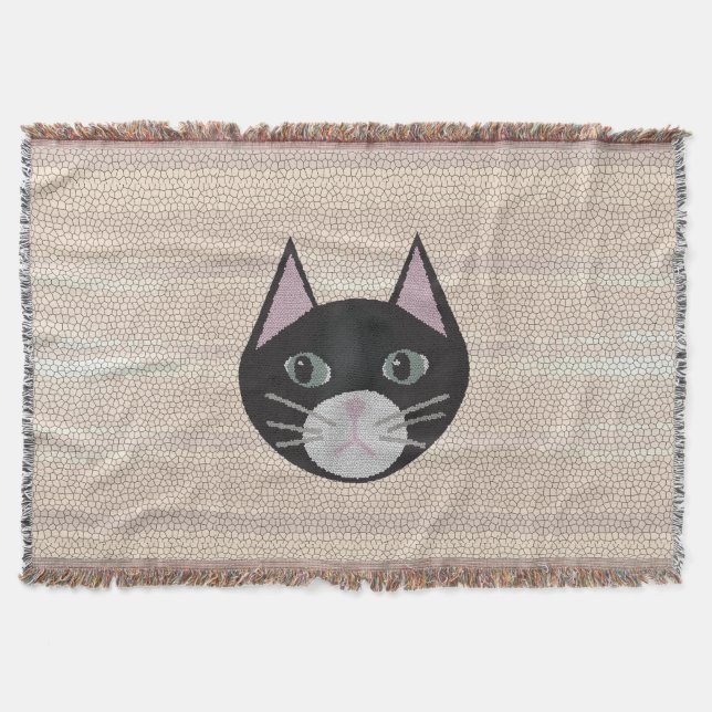 Stained Glass Black Cat, Beige Decke (Vorderseite)