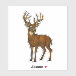 Stained Glass Buck Aufkleber