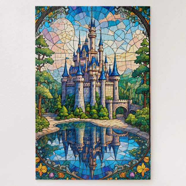 Stained Glass Castle Jigsaw Puzzle (Vertikal)