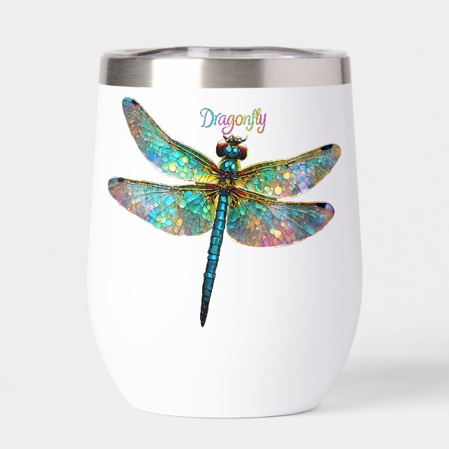 Stained Glass Colorful Dragonfly (Rückseite)
