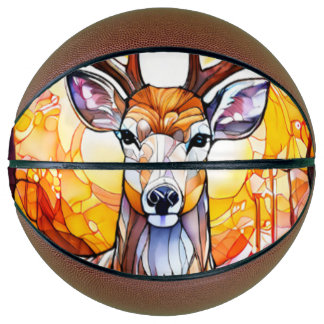 Stained Glass Deer Basketball