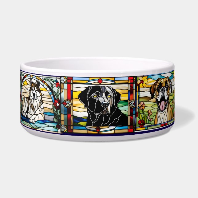 Stained Glass Dog Bowl Napf (Vorderseite)