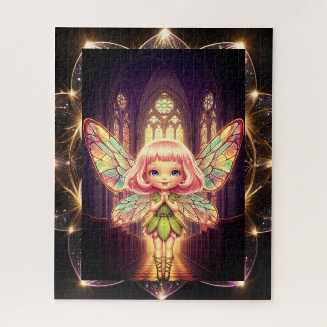 Stained glass, fairies, cathedrals, prayer puzzle (Vertikal)