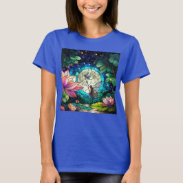 Stained Glass Little Fairy With Dragonfly T-Shirt