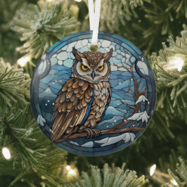 Stained Glass Owl Ornament Aus Glas