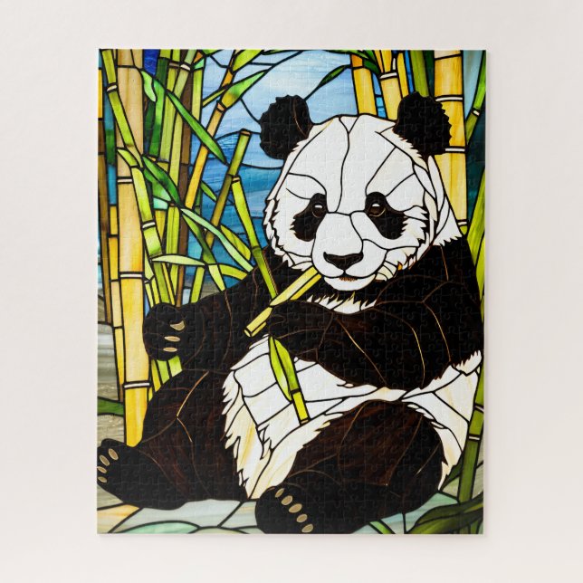 Stained Glass Panda Jigsaw Puzzle (Vertikal)