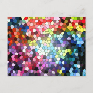 Stained Glass Postcard Postkarte