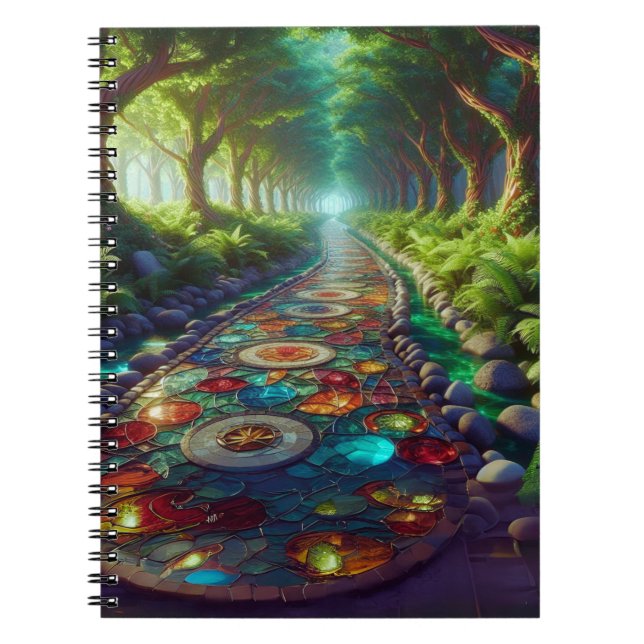 Stained Glass Road Notebook Notizblock (Vorderseite)