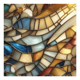 Stained Glass Waves Fotodruck