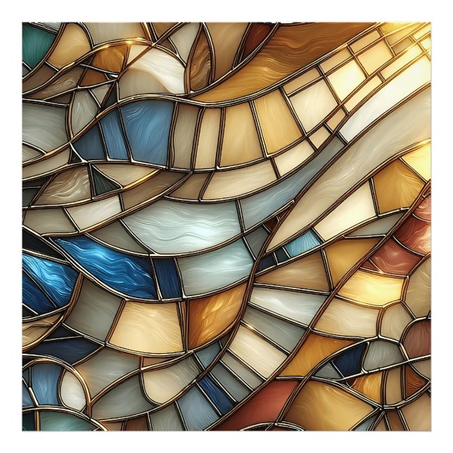 Stained Glass Waves Fotodruck (Vorne)