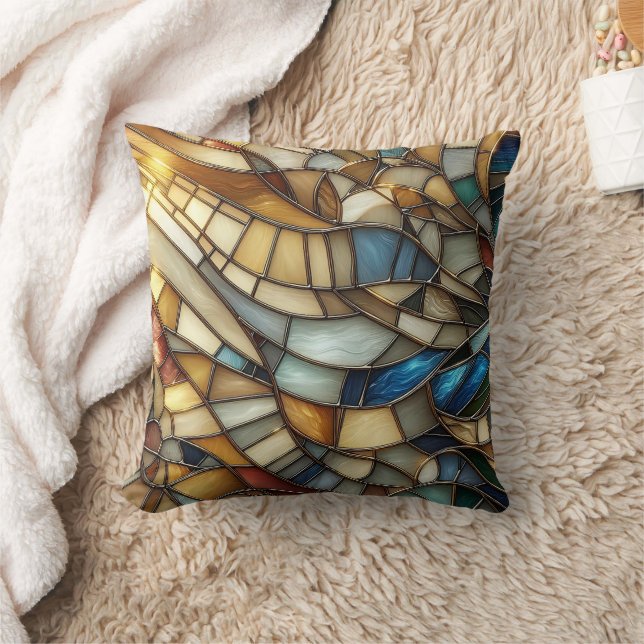 Stained Glass Waves Kissen (Decke)