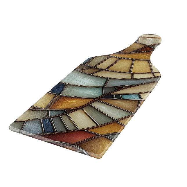 Stained Glass Waves Schneidebrett (Ecke)