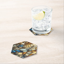 Stained Glass Waves Untersetzer