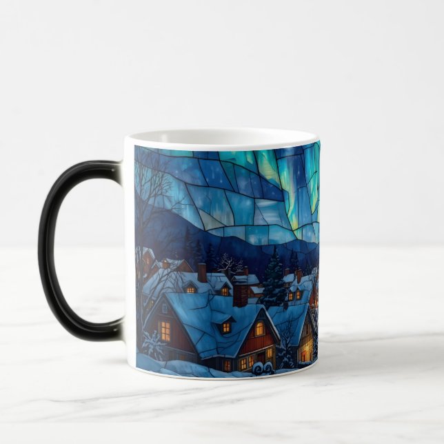 Stained Glass Winter Village Verwandlungstasse (Links)