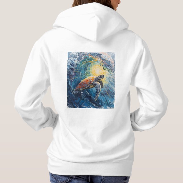 Stained Sea Turtle Hoodie (Rückseite)