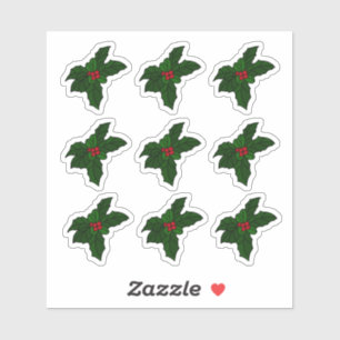 Stainglas Holly Berries Aufkleber