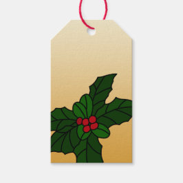 Stainglas Holly Berries Geschenkanhänger