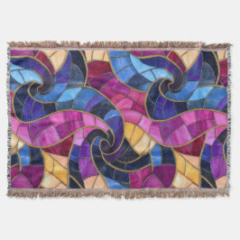 Stainglass Blue Purple Design Decke