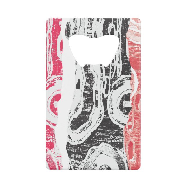 Stainless Steel Bottle Opener – Abstract Land Geldbeutel Flaschenöffner (Vorderseite)