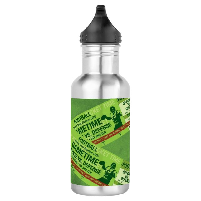 Stainless Steel Water Bottle Football Game Tickets Edelstahlflasche (Rechts)