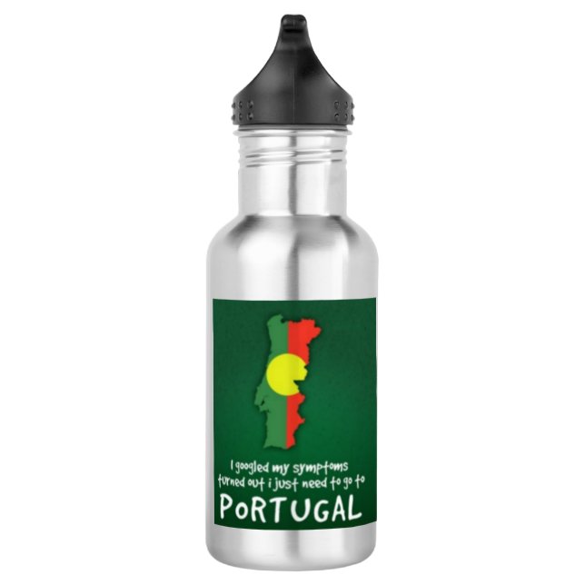 Stainless Steel Water Bottle - Go To Portugal Edelstahlflasche (Rechts)