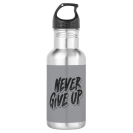 Stainless Steel Water Bottle – Motivational Design Edelstahlflasche
