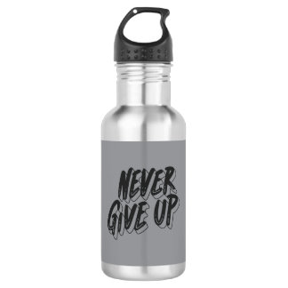 Stainless Steel Water Bottle – Motivational Design Edelstahlflasche