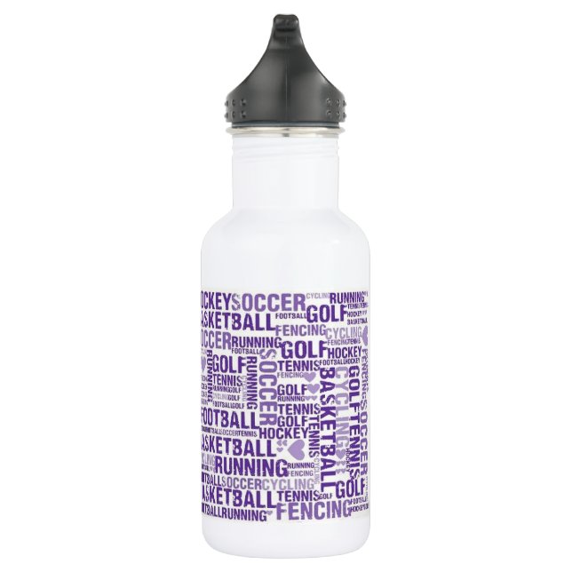 Stainless Steel Water Bottle - Sports Enthusiast Edelstahlflasche (Rechts)