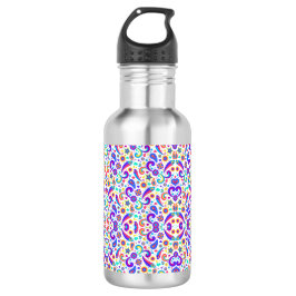 Stainless steel water bottle with a black cap edelstahlflasche