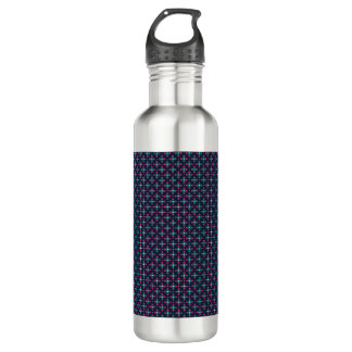 Stainless steel water bottle with a black lid edelstahlflasche