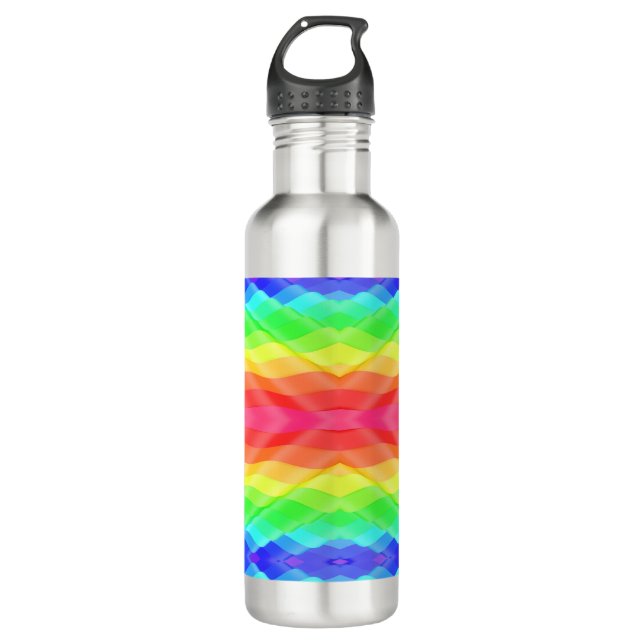 Stainless steel water bottle with a vibrant edelstahlflasche (Vorderseite)