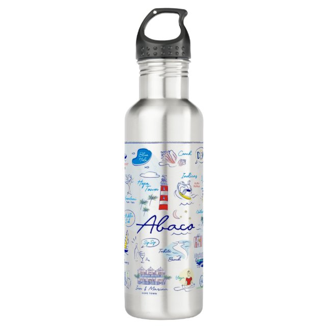 Stainless Water Bottle - "The ABC's of Hope Town Edelstahlflasche (Vorderseite)